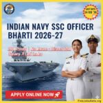 Indian Navy SSC Officer January 2027 Course Recruitment Notification FreeJobsAlerts