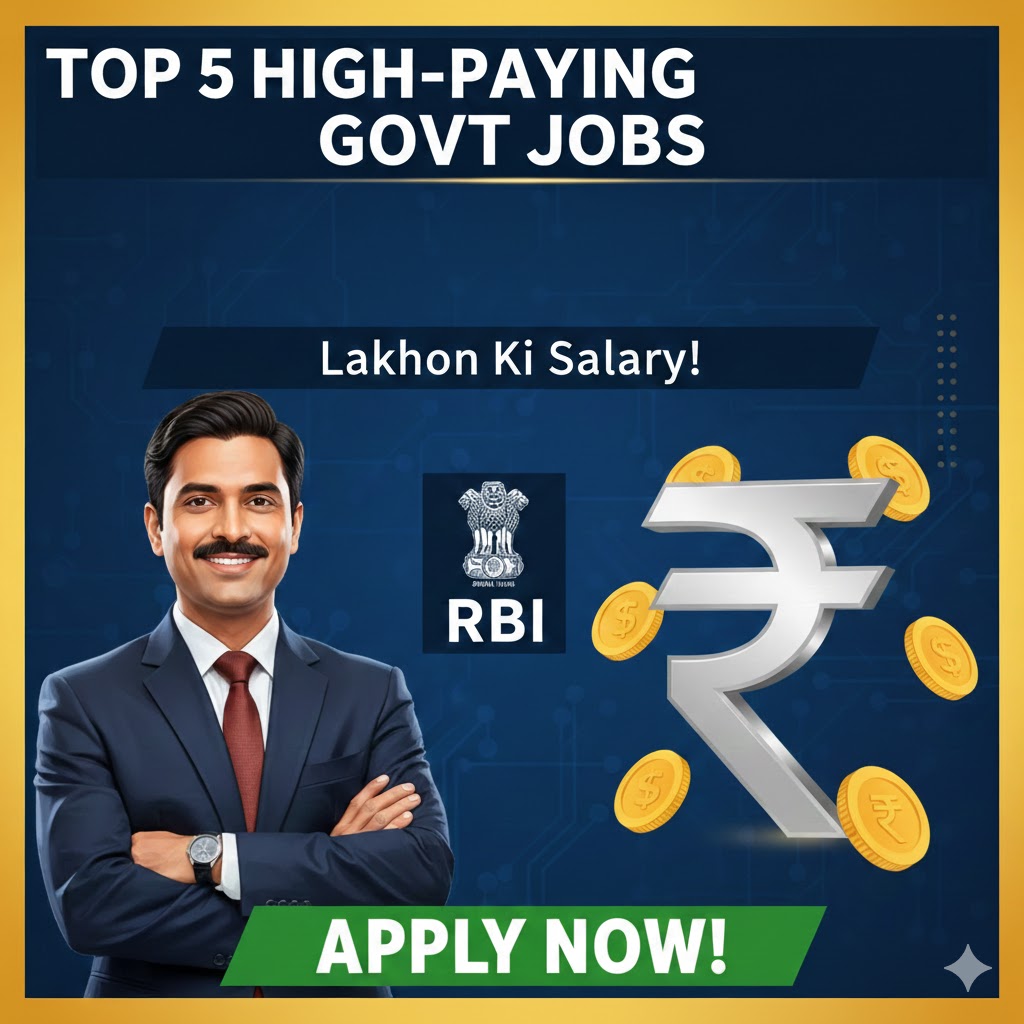 Top high-paying government jobs in India without UPSC 2026.