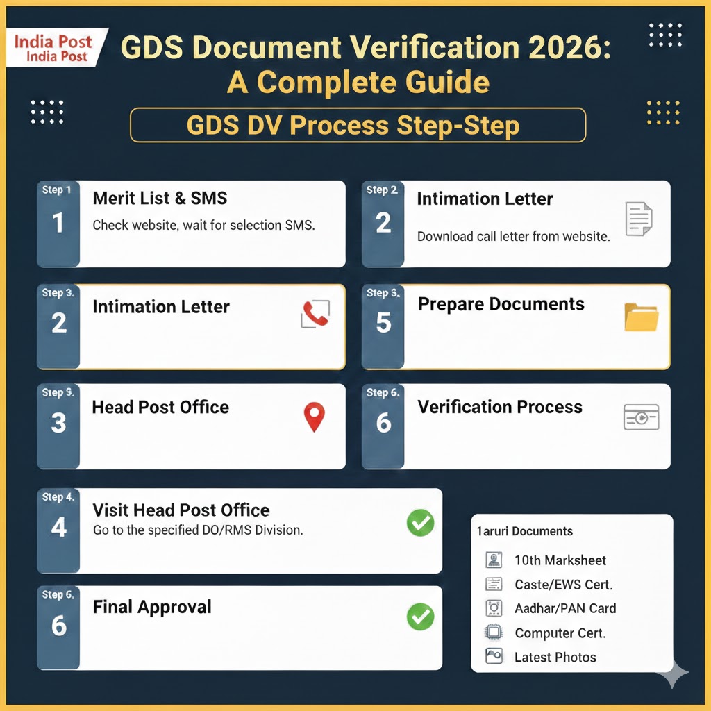 India Post GDS Recruitment 2026 Document Verification Step by Step Guide