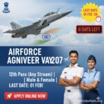Indian Airforce Agniveer Vayu Intake 01/2027 Recruitment Notification FreeJobsAlerts