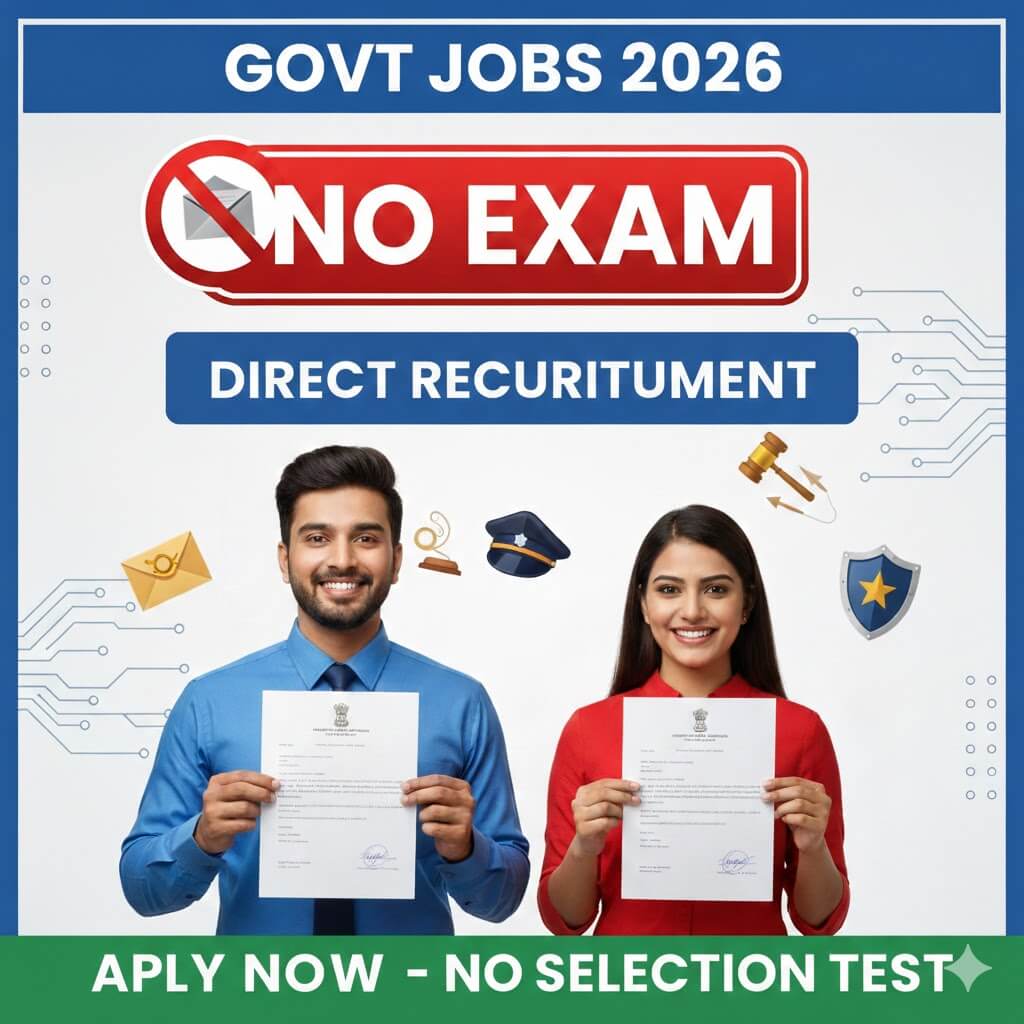 List of Government Jobs Without Exam 2026 Direct Selection