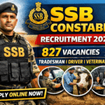 SSB Constable Recruitment 2026 827 Posts Tradesman Driver Physical Details