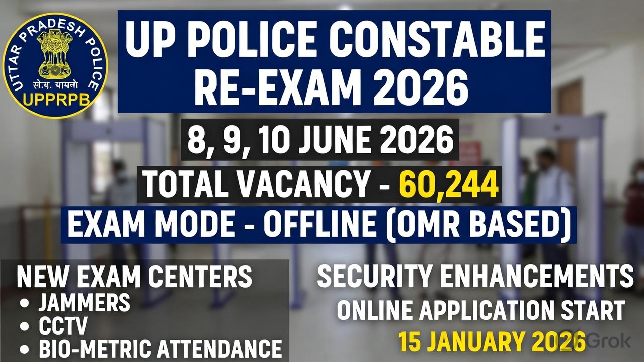 UP Police Constable Re-Exam Date 2026 Official Notification Update