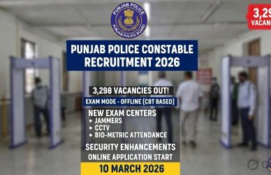 Punjab Police Constable Recruitment 2026 Notification 3298 Vacancy Details